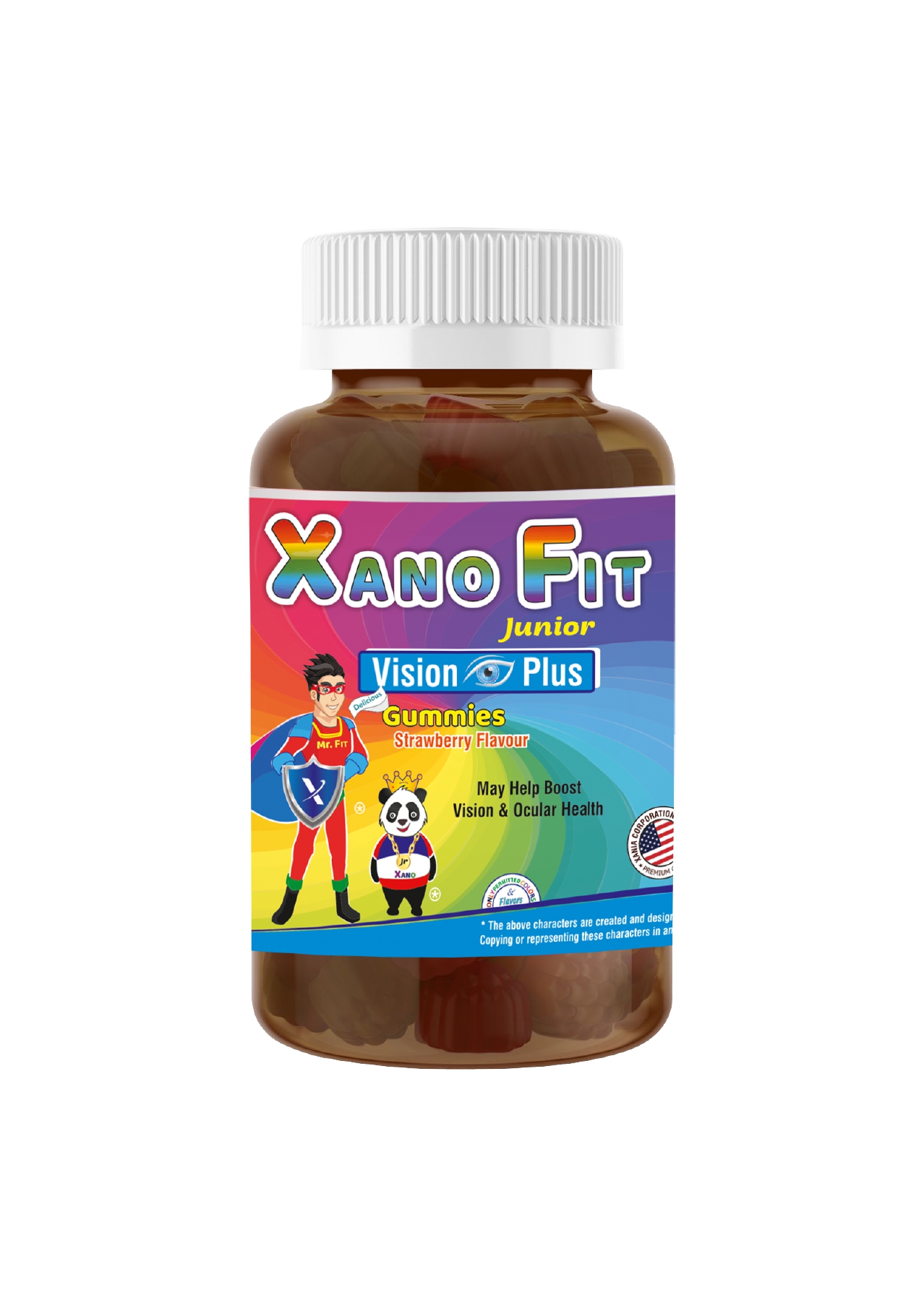 Xano fit Junior Vision Plus Gummies - 30 Gummies - Promotes Healthy Vision and Eye Development