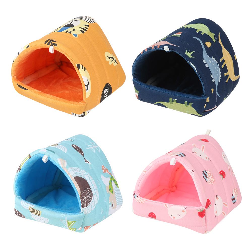 Cute Rabbit Mini Nest Fleece Hamster Sleeping Bed Warm Pad Guinea Pig Mat Small Animal House