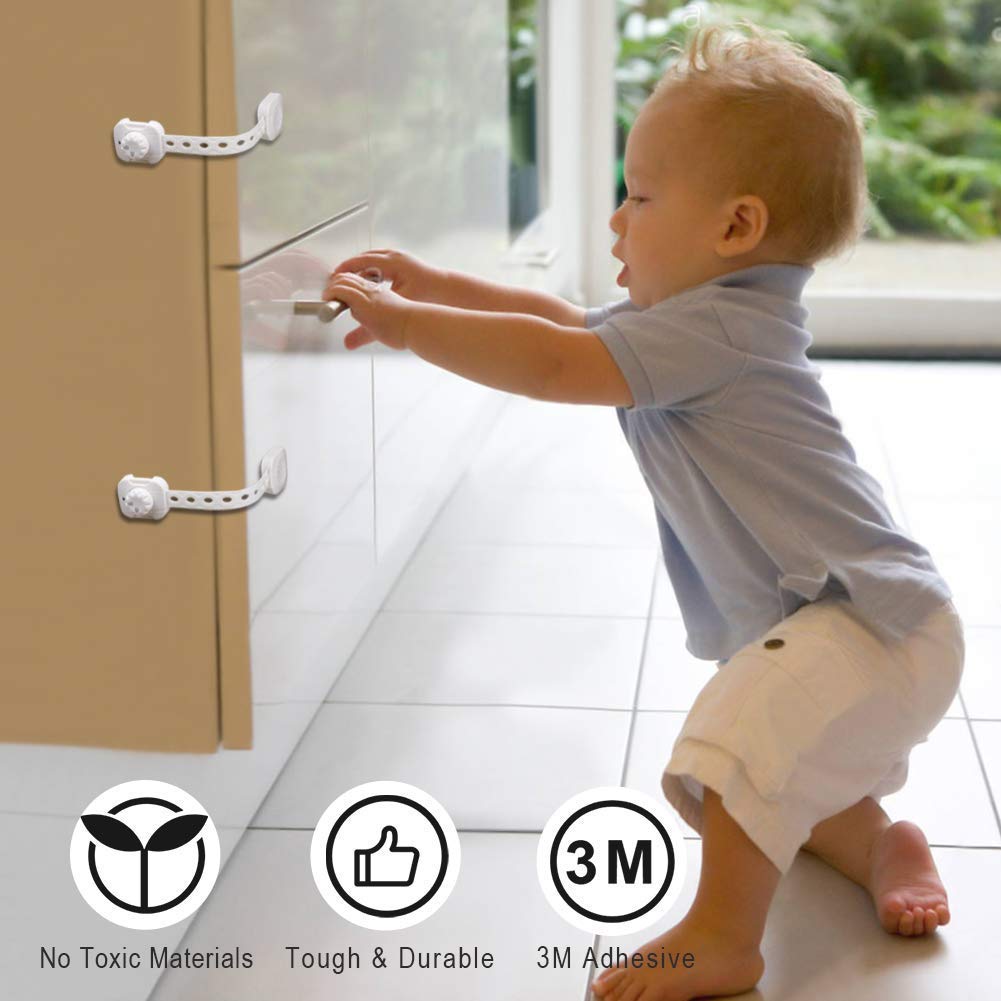 House Tools For Child Saftey Refrigerator Door Locks, Cabinet Locks Fits Perfectly for Locking And Sliding Door, Drawers ,Toilet Seat