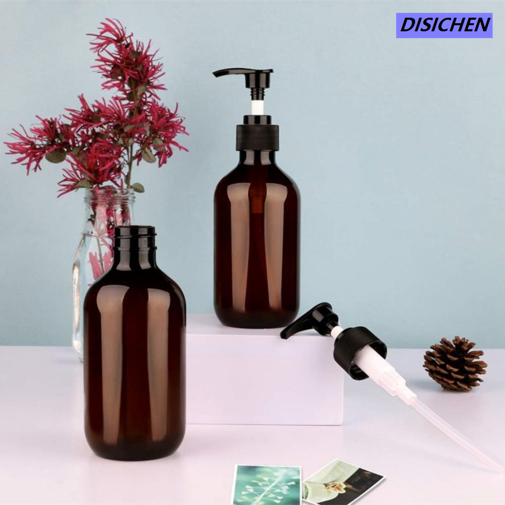 DISICHEN 【Must-have】 300ml Pump Bottles Reusable Plastic 500ml Dispenser 100ml 200ml Refillable Bottles for Bathroom Shower Kitchen Dish Soap
