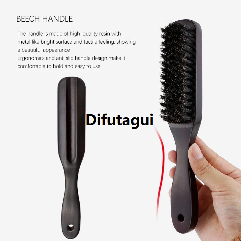 Sutuiying Professional Hair Straighten Combs Double Brushes Hairdressing Combs 2025 New V Type Hair Brush Wooden Handle Anti-static Styling Tools