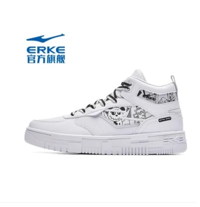 Erke White/black unisex shoes 52121401111-002