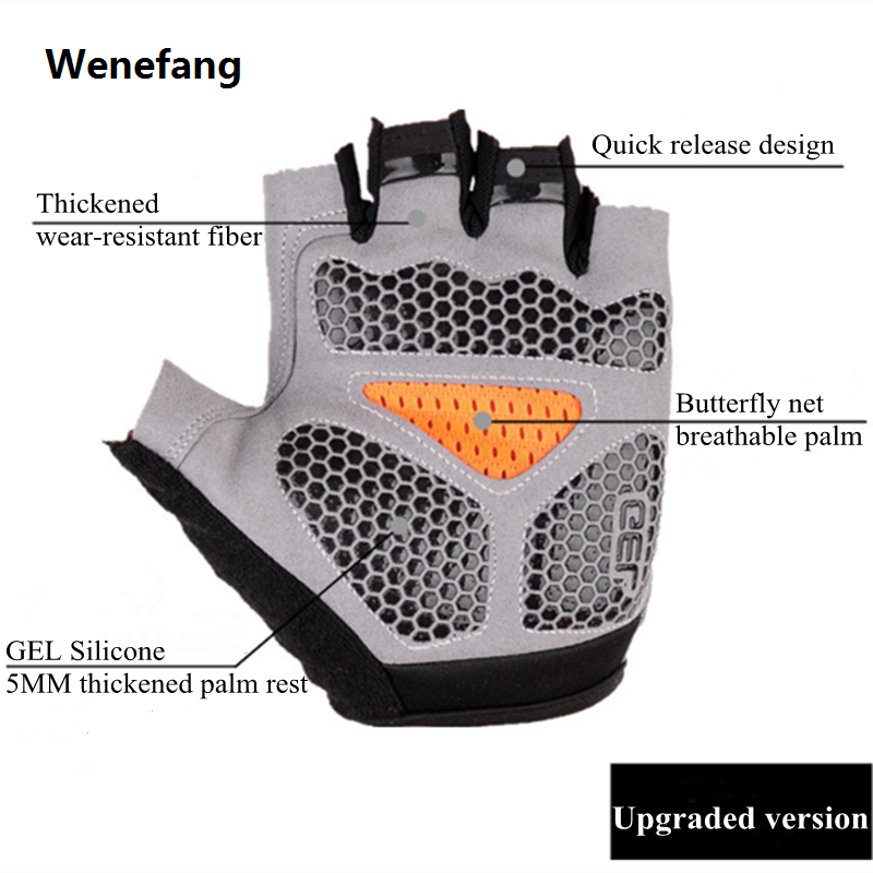 Wenefang WEST BIKING Cycling Bike Gloves MTB Road Anti Slip Shock Proof Bike Gloves Men Women Summer Gym Training Sports Hand Gloves