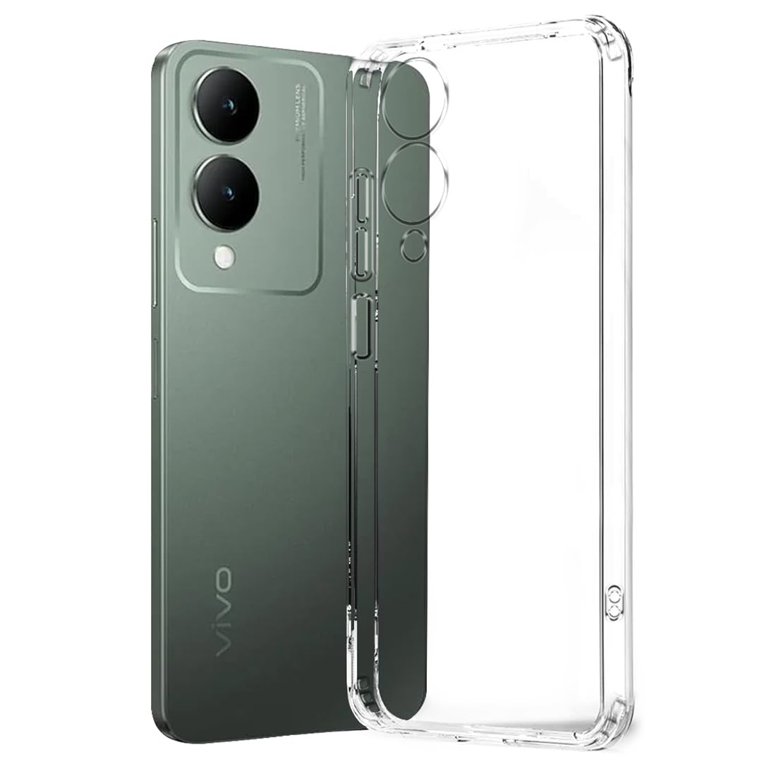 Clear Case Vivo Y17s or V2310 Four-Side Airbag Camera Protection Cover