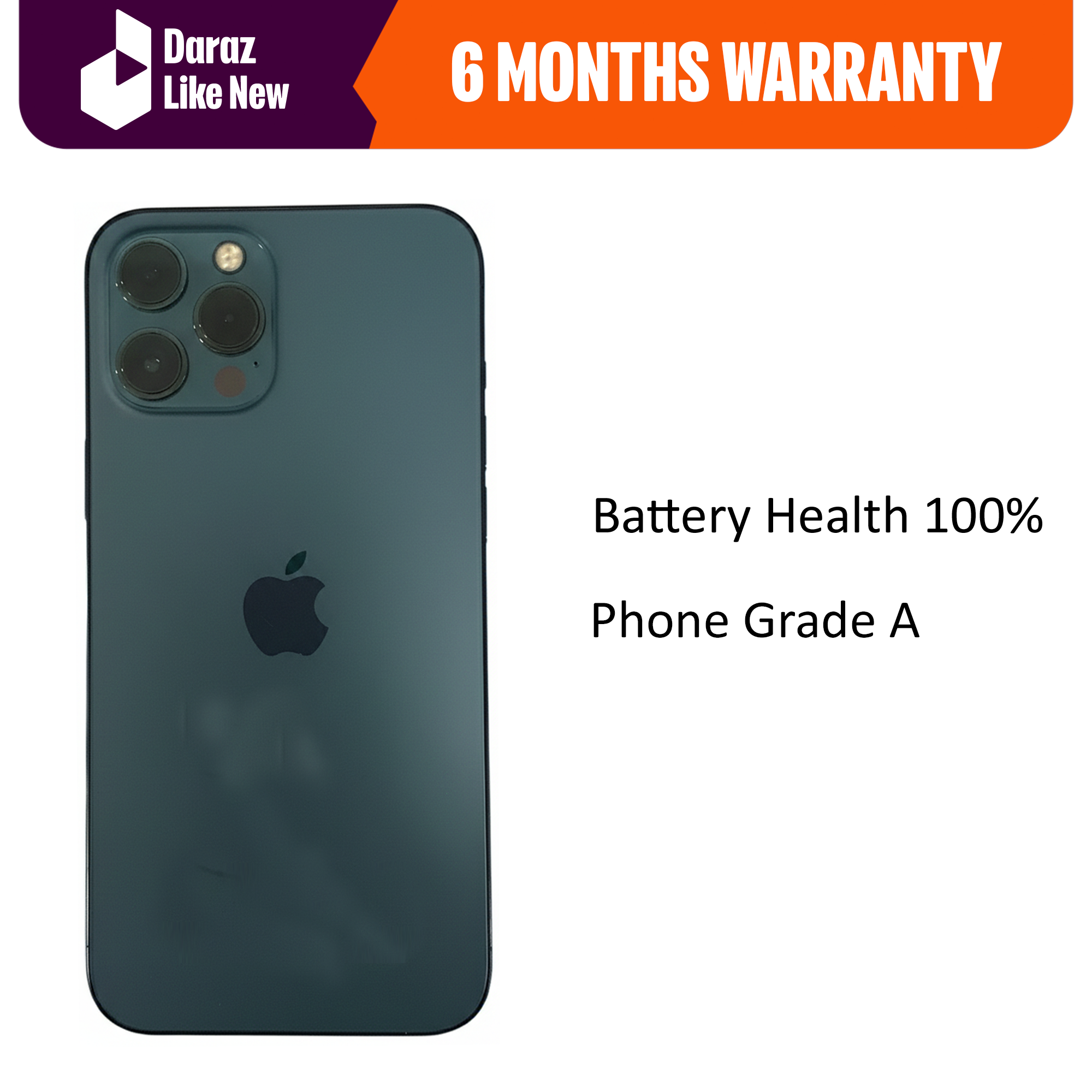 ( Renewed ) Apple iPhone 12 Pro Max - 256 GB Pacific Blue - NTA / MDMS Approved
