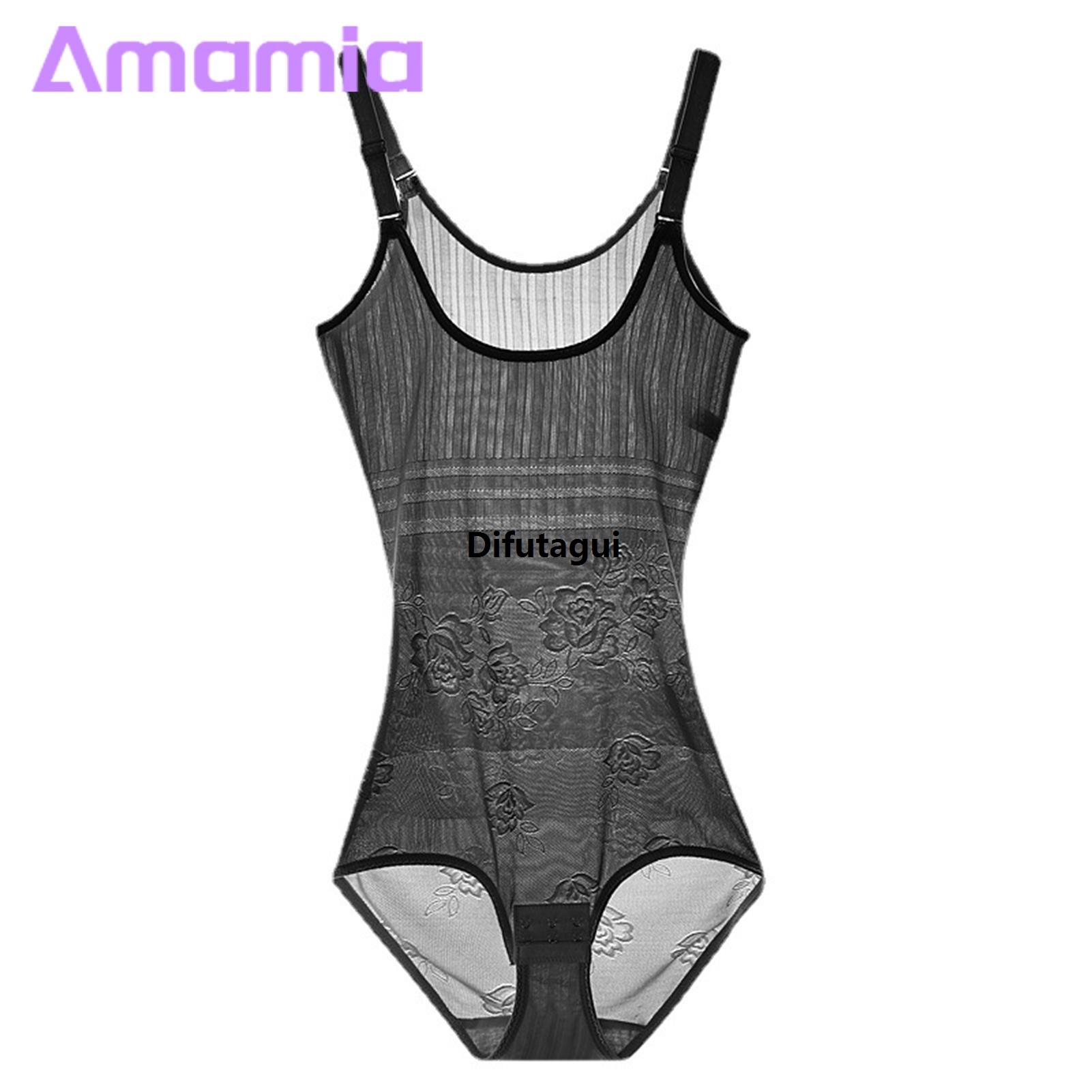 Difutagui Women Shapewear Flower Embroidery New style Low-cut Lady Figure Shaper