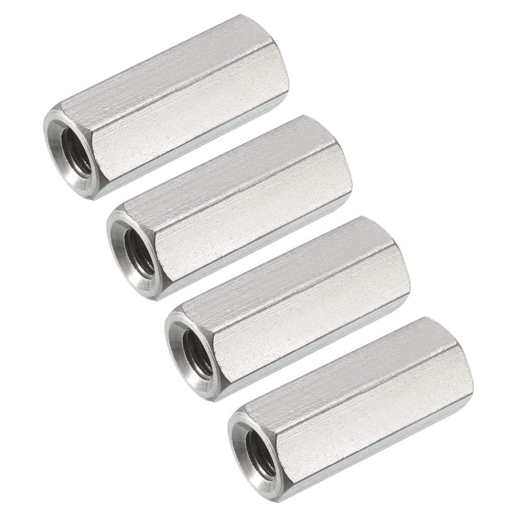 4PCS M6 x 1 Pitch 25 mm Long 304 Stainless Steel Metric Hexagon Stud