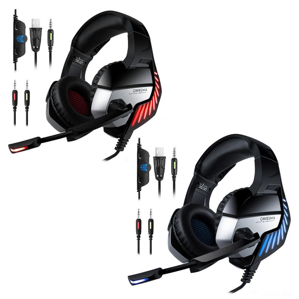 ONIKUMA K5 Pro Stereo Gaming Headset Over-ear Headphones with MIC LED Light