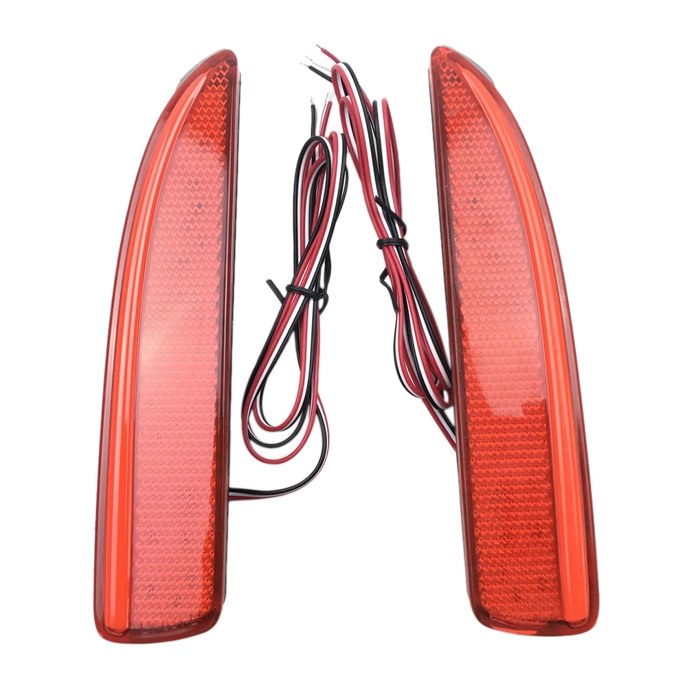 FORIDE Rear Bumper Reflector LED Light Tail Brake Fog Lamp for 6 Atenza 2013 2014 2015 2016 Red