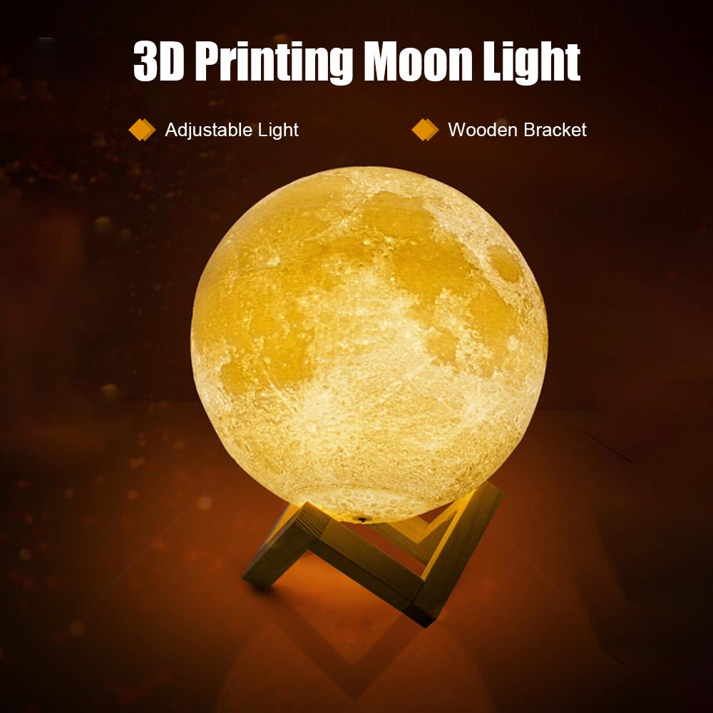 AEed Moon Lamp 7.1 Inch 16 Colors 3D Printed Moon Lamp Light For Bedrooms Galaxy Light Lava Lamp Moon Luna Lamp Personalized Kids Night Lamp