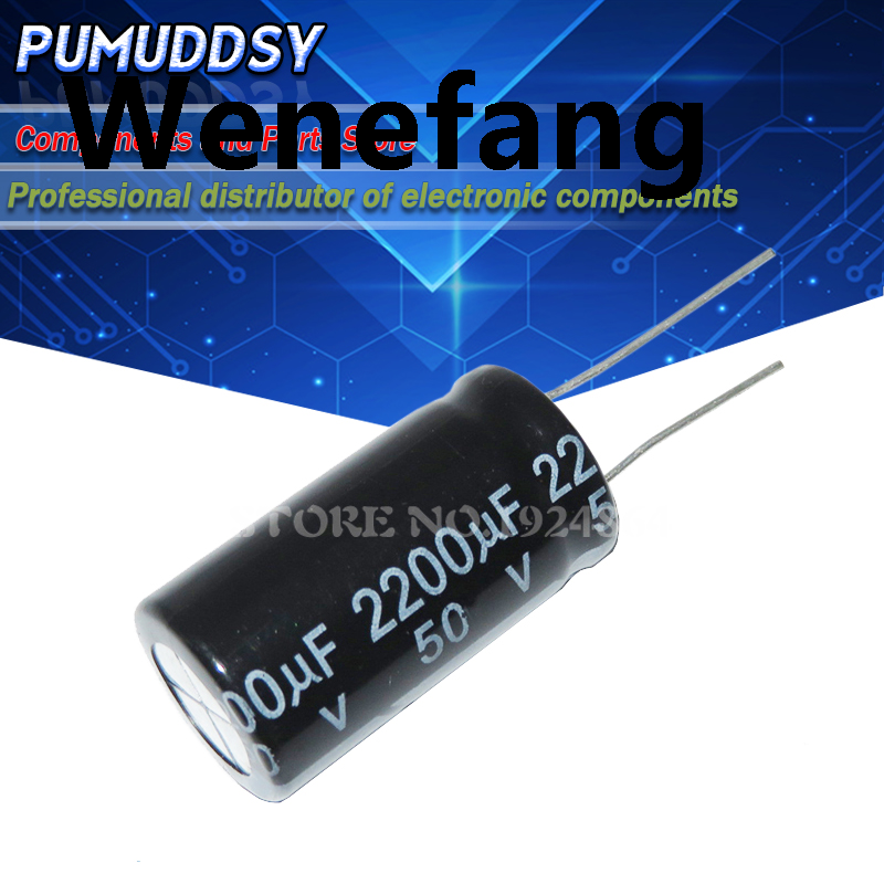 Wenefang 5PCS Higt quality 50V2200UF 16*30MM Sales promotion 2200UF 50V Electrolytic capacitor