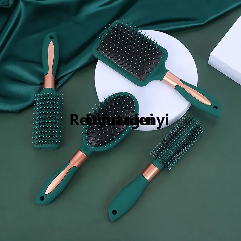 Difutagui Barber Hair Brush Anti Static Massage Oval Comb With Silicone Cushion Hot Selling 2025 Base Detangling Brush Round Hair Brush Vent Hair Brush