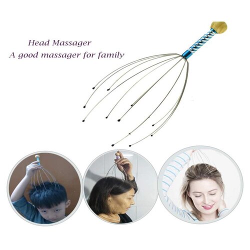 Metal Octopus For Hair Growth And Pain Relief Head Scalp Massager