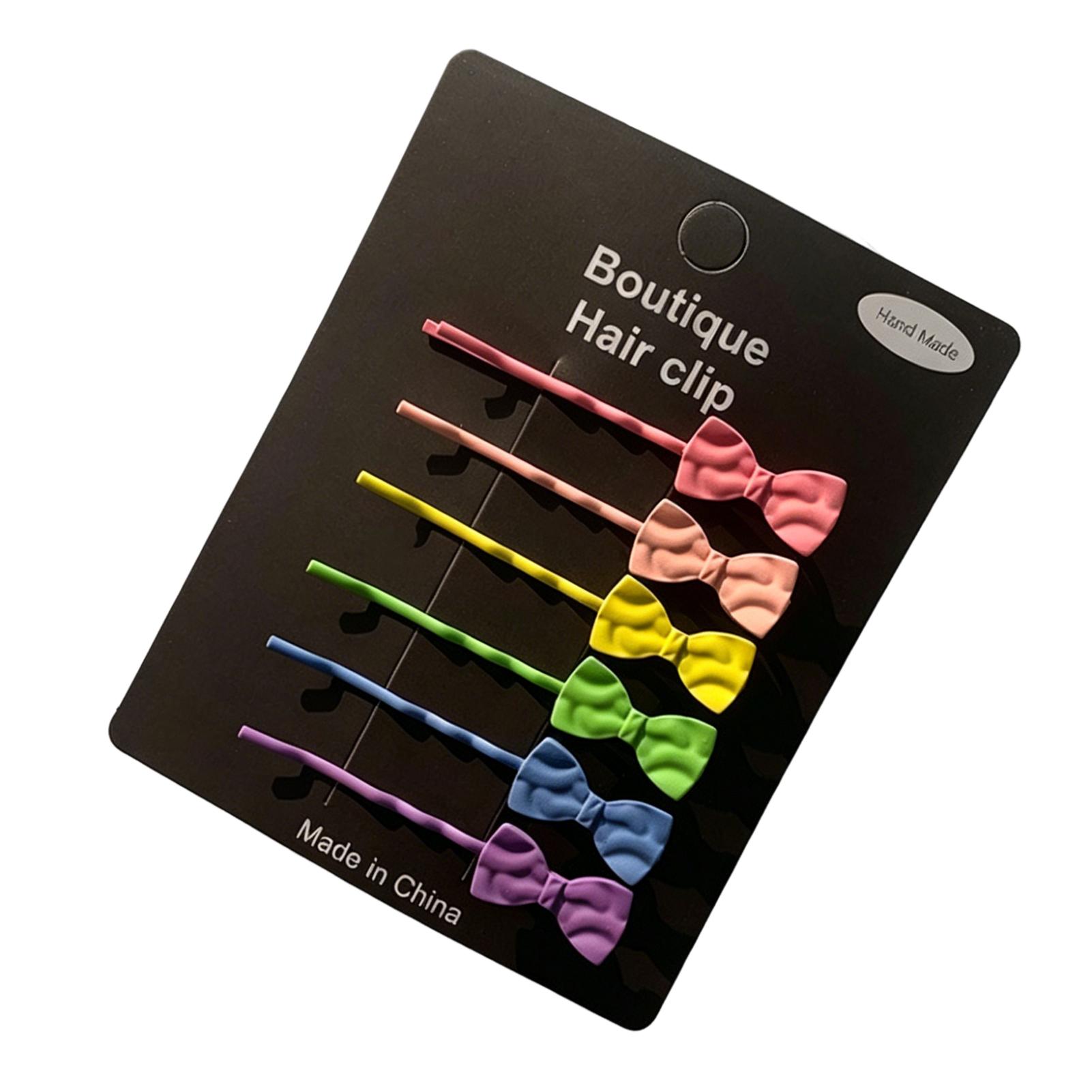 Trendygirl Multi-color Hair Clips 6pcs Girls Hair Clips Set Colorful Star Heart Bowknot Metal Hairpins Durable Non-peeling Grip Cute for Kids