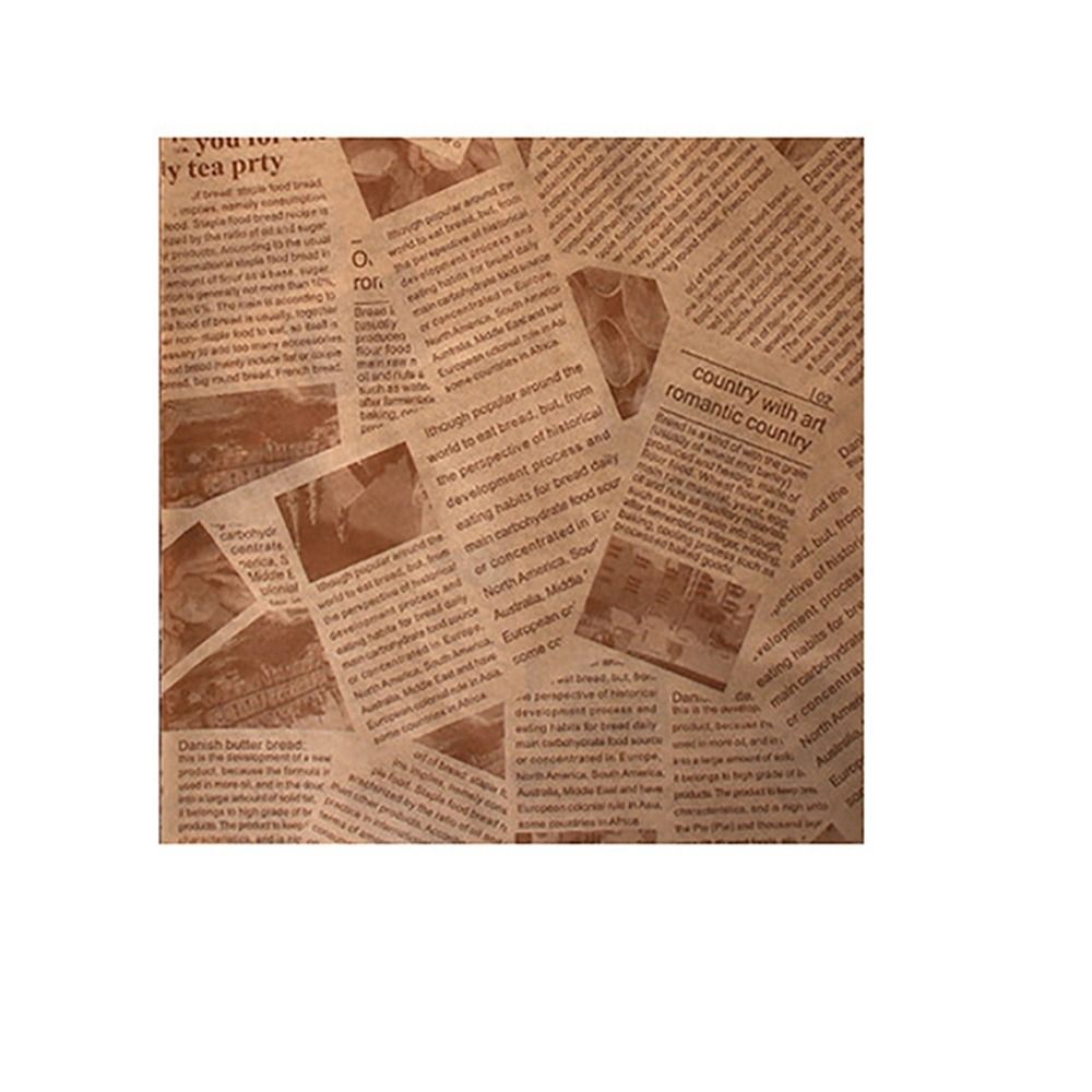 Vintage Non-stick Oil-Proof Fries Sandwich Bread Burger Grease Paper Wrapping Paper Wax Paper Oilpaper