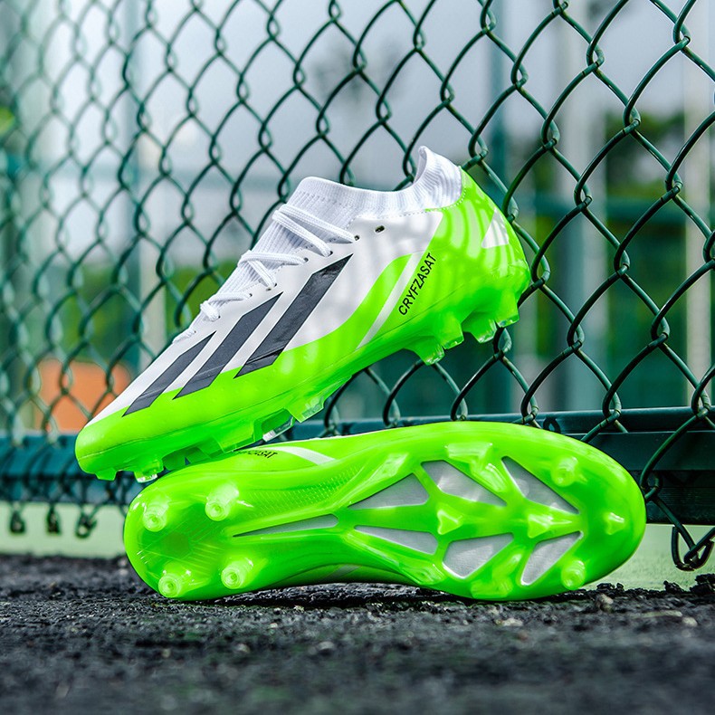 Foreign Trade New Men's High-Top Football Shoes with Studded Nails for Youth and Students Training Shoes AG Long Spike Soccer Shoes [ Free Shipping ]