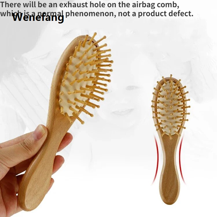 Wenefang Baby Care Tools Hair Brush Wool Wood Comb Set Newborn Massage Bath Shower Comb For Hair Baby Brush Wooden Hair Brush for Kid