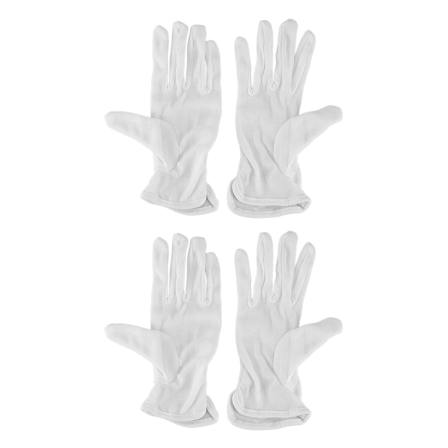 fasdaga 2 Pair Protective Anti-Slip White Cotton Work Driving Gloves