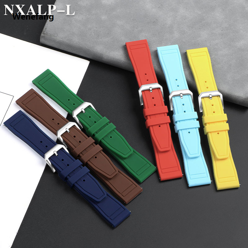 Wenefang For IWC Pilot's Rubber Watch Strap for Little Prince Portugal PORTOFINO 2025 New Watchband Silicone Sport Bracelet Belt 20mm 21mm 22mm