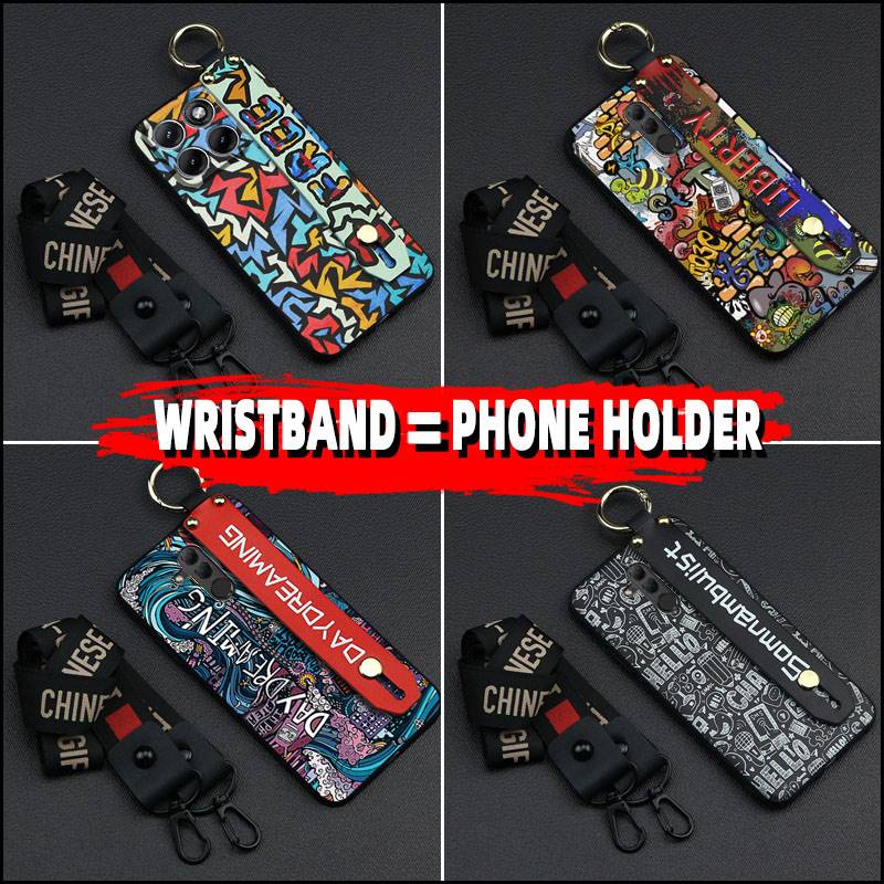 Protective Shockproof Phone Case For MOTO Edge70 Fusion Ring Wristband Waterproof Personality Soft case Phone Holder