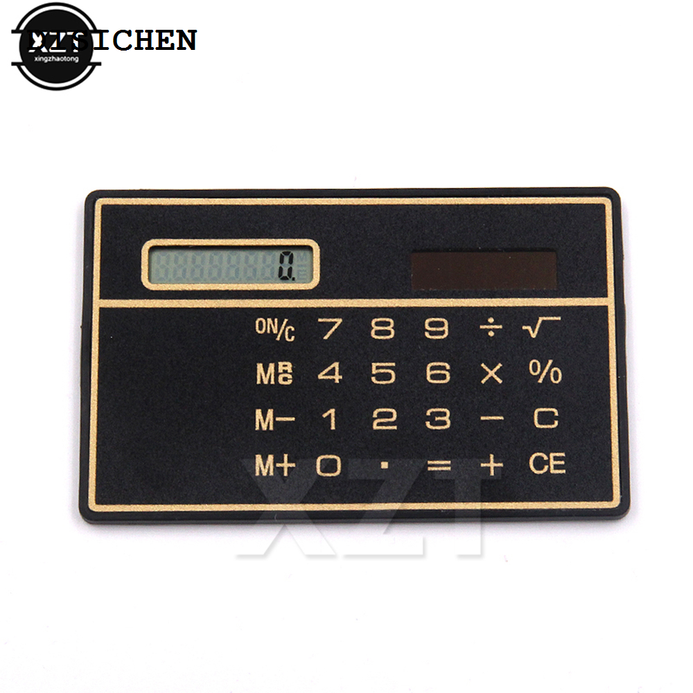 DISICHEN Original 8 Digit Ultra Thin Solar Power Calculator with Touch Screen Credit Card Design Portable Mini Calculator for Business School
