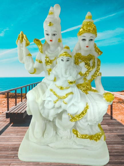 Sheree Lord Shiva Parbati & Ganesha family Statue
