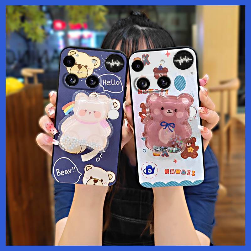 Kickstand Dirt-resistant Phone Case For Nothing Phone3 protective Cute Fashion Design Phone lens protection Cartoon TPU