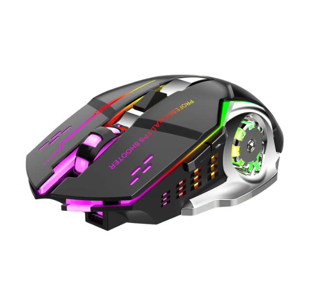 BAJEAL M500 LED Gaming Wireless Mouse Bluetooth 2.4G Dual Mode Rechargeable Mouse