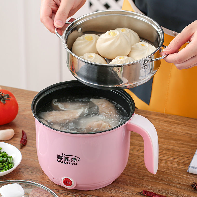 Portable Electric Hot Pot, Mini Rapid Noodles Cooker, Momo Maker, Multi-functional Electric Hot Pot Students Noodles Electric Cooker