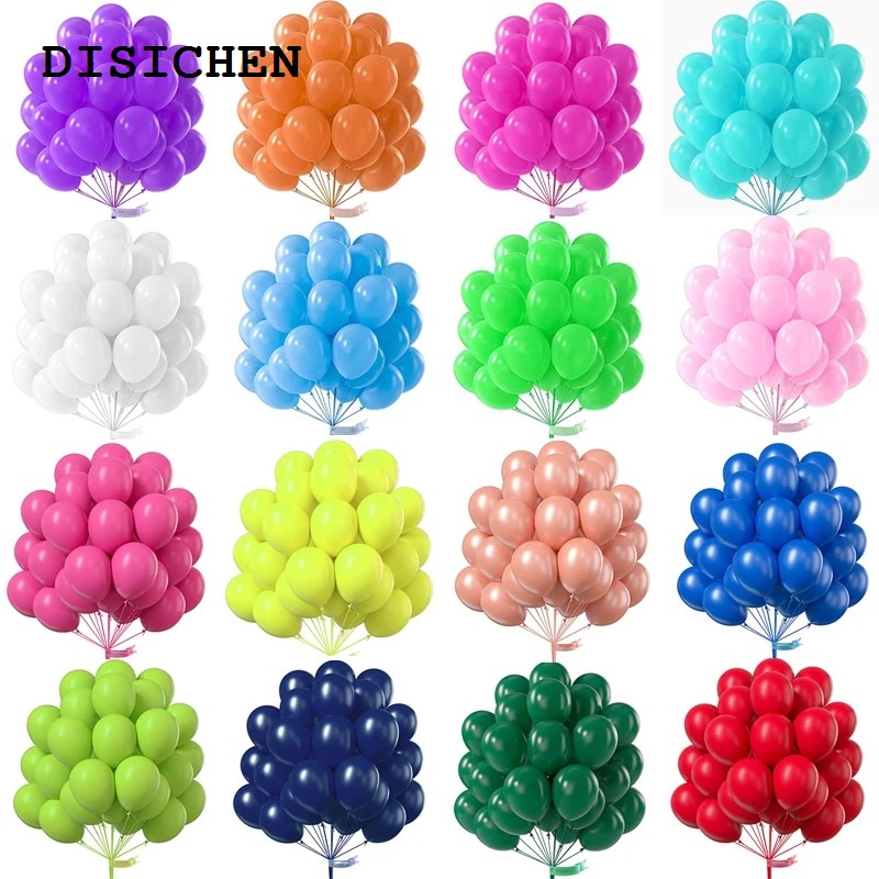 DISICHEN 2025 New 10/20/30/50pcs Pastel Green Blue Pink Latex colorful Balloon Wedding Happy Birthday Party Decoration Baby Shower Globos Balloons