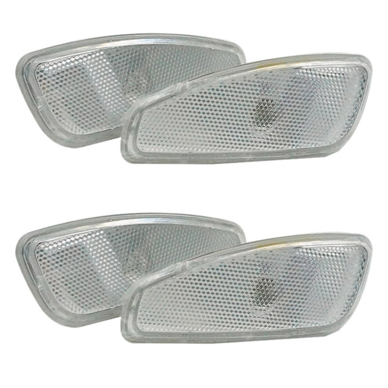 JINMY 2X Car Side Reflection Warning Turn Signal Light Lamp Front Turn Signals Light for 2014-2017 White