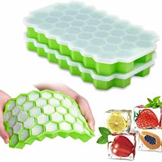 Reusable Silicone Honeycomb Ice Cube Tray with Lid (1 Set)