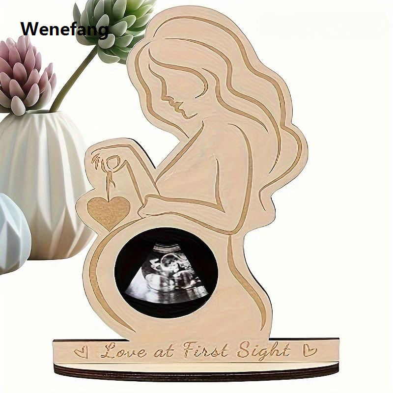 Wenefang Baby Ultrasound Photo Frame Baby Sonogram Frame Christmas Thanksgiving New Year Valentine's Day Gift to Expectant Mother Wife