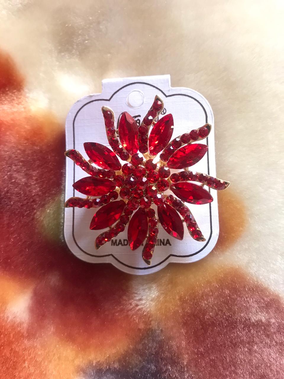 Flower Design Saree Pin Brooch For Women