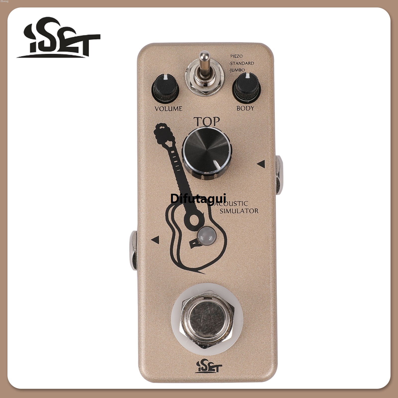 Difutagui Zheng Guitar Sound Pedal Bypass Effect Guitar Sound Simulation Effect Stage Fifty 2025 percent discount PDISET-13AC Guitar Pedal Original Tone True Original Accessories