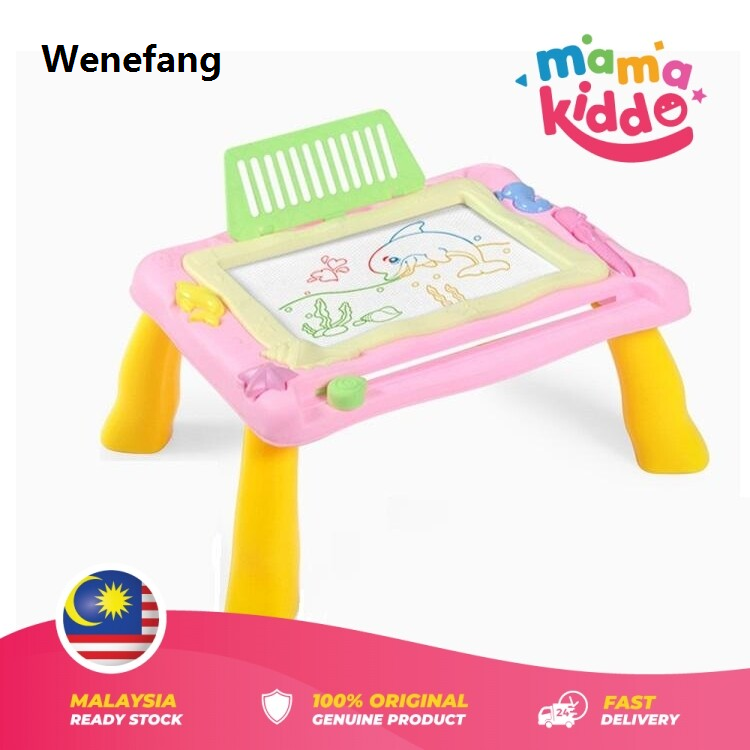 Wenefang BabyCare Kids Baby 2in1 Colorful Sea Magnetic Drawing Board and Drawing Table - 6091