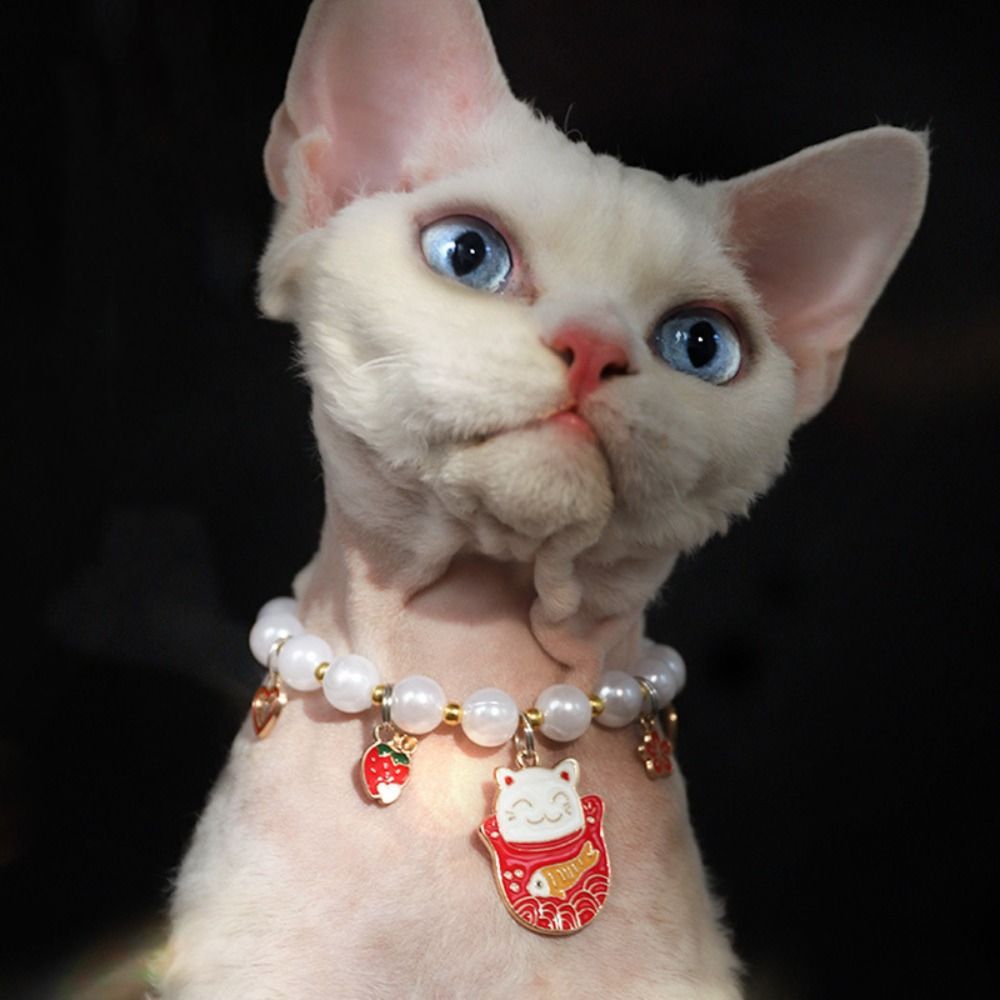 Fashion Adjustable Pet Collar Princess Sweet Decorations Cat Necklace Cute Pendant Cat Jewelry Pet Supplies