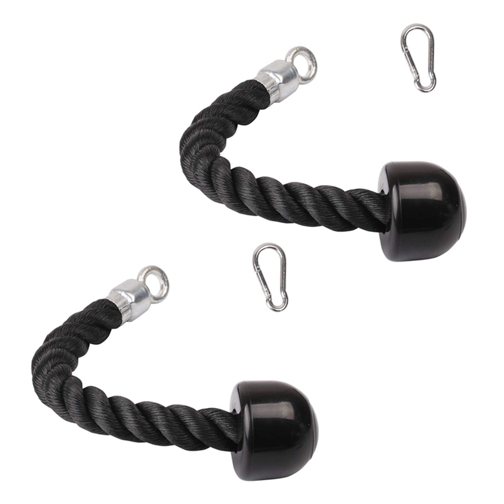 FORIDE 2X Tricep Pull Down Rope 36 Inches with Snap Hook, Fitness Attachment Cable Machine Pulldown Rope for Home Gym