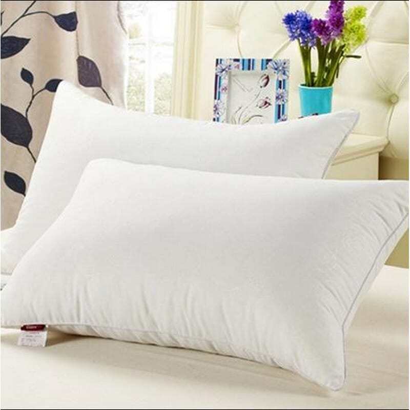 Pack of 2 Soft Bed White Microfiber Pillows