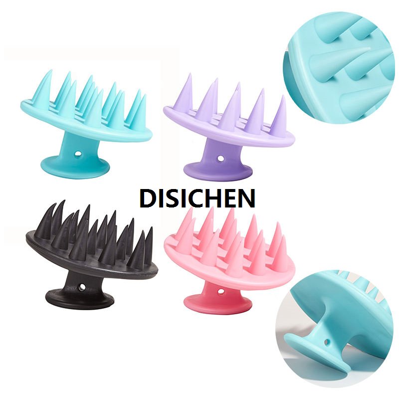 DISICHEN Silicone Shampoo Comb Hair Care Scalp Massage Comb Portable Handheld Round Soft Bath Massage Brush Beauty Hair Tool Salon Luxury