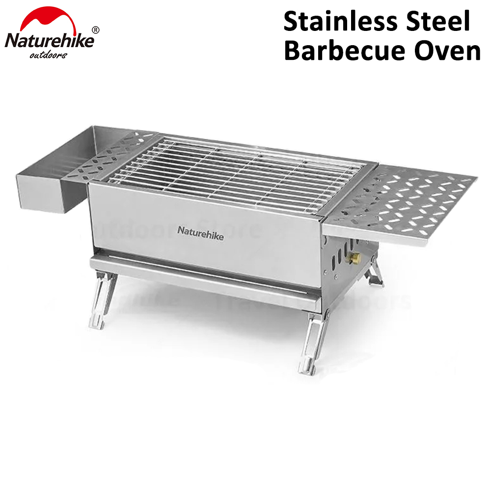 Naturehike Stainless Steel Picnic BBQ Stove Outdoor Camping Portable BBQ Grill Collapsible Multi Purpose Camping Stove