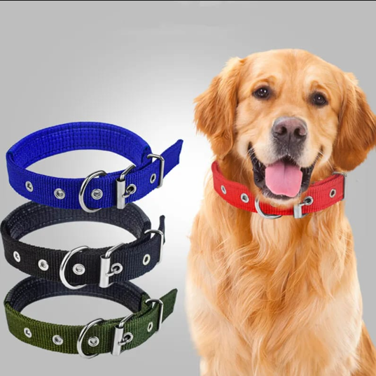 Adjustable Nylon Dog Collar Pet Collar for Small Medium Large Dogs Strong Buckle Safety Collar