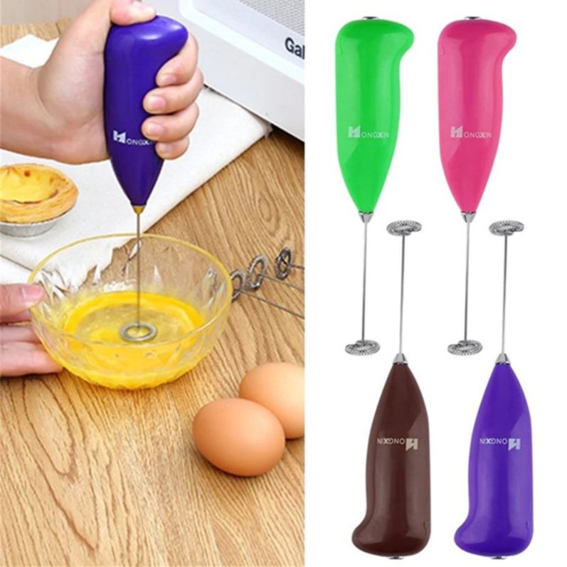 1 Pcs Milk Drink Coffee Whisk Mixer Electric Egg Beater, Frother Mini Handle Stirrer Practical Kitchen Cooking Tools