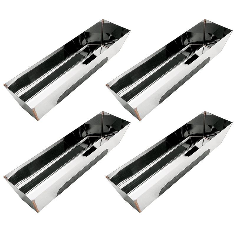 LKPCIGCXM 4X 12HRG Non Slip Contoured Stainless Steel Heliarc Mud Pan, 14Inch