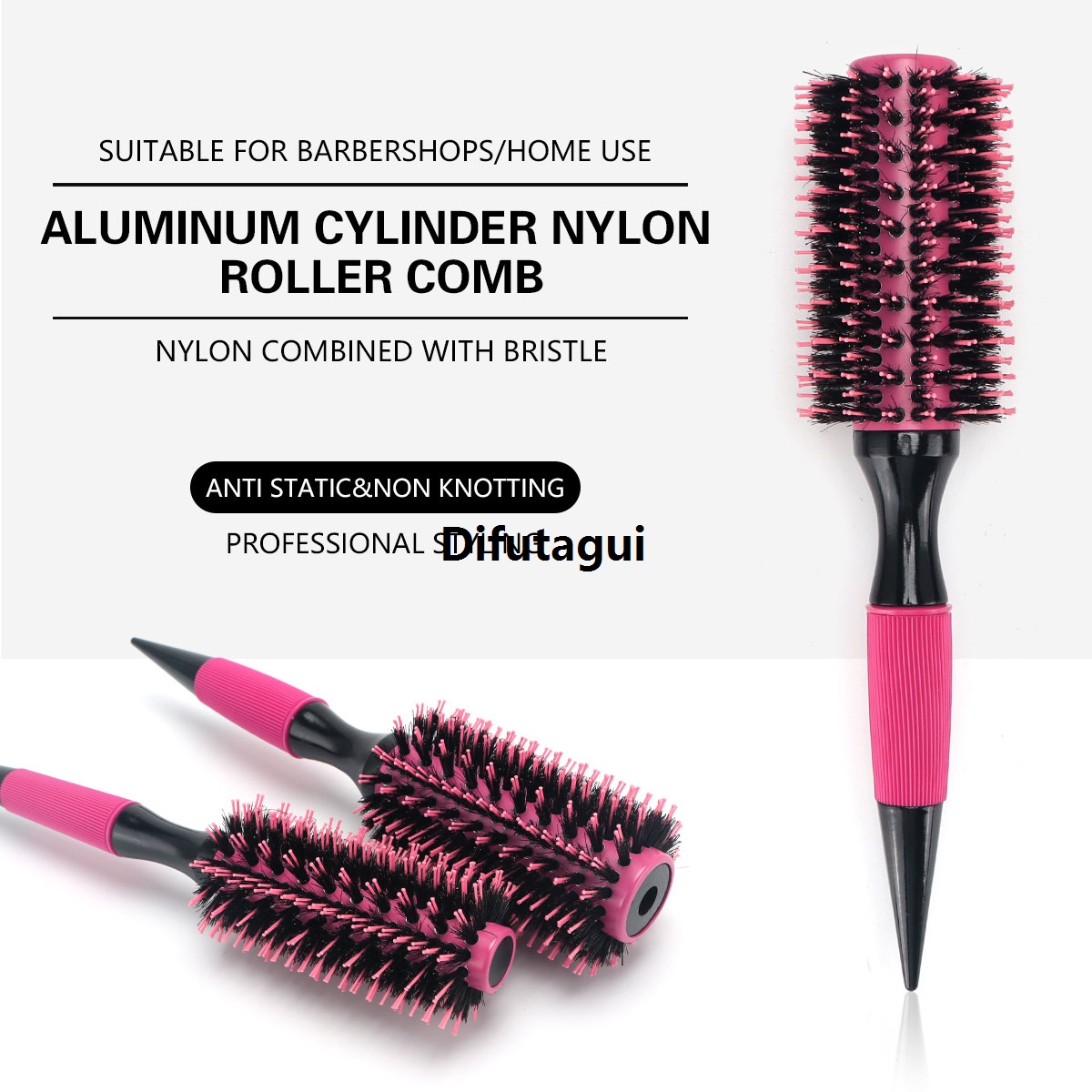 Difutagui Hair Brush Salon Hair Curl Round Tube Barbershop Special Curl Hair Comb Brush Styling Hair Styling Tool