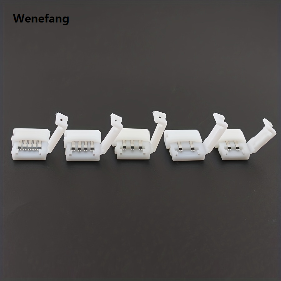 Wenefang 5pcs LED Strip RGB Light WS2812 Connector 8MM 10MM 12MM LED Connector 2025 Strip 2PIN 3PIN 4PIN 5PIN Connect RGBW Single Color Strip