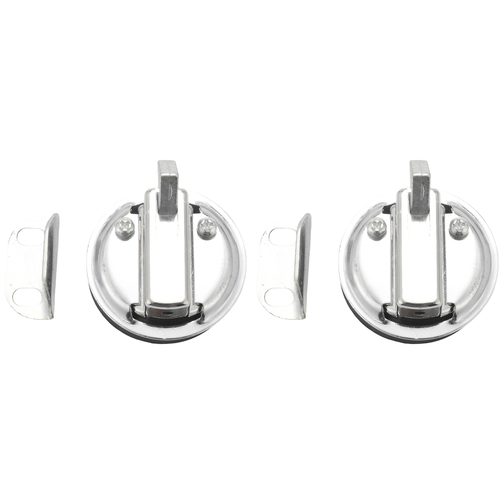 FORIDE 2X Boat Latches 1.5 Inch Latch Flush Pull Hatch Latch Lock Corrosion Resistant Stainless Steel Replacement Silver