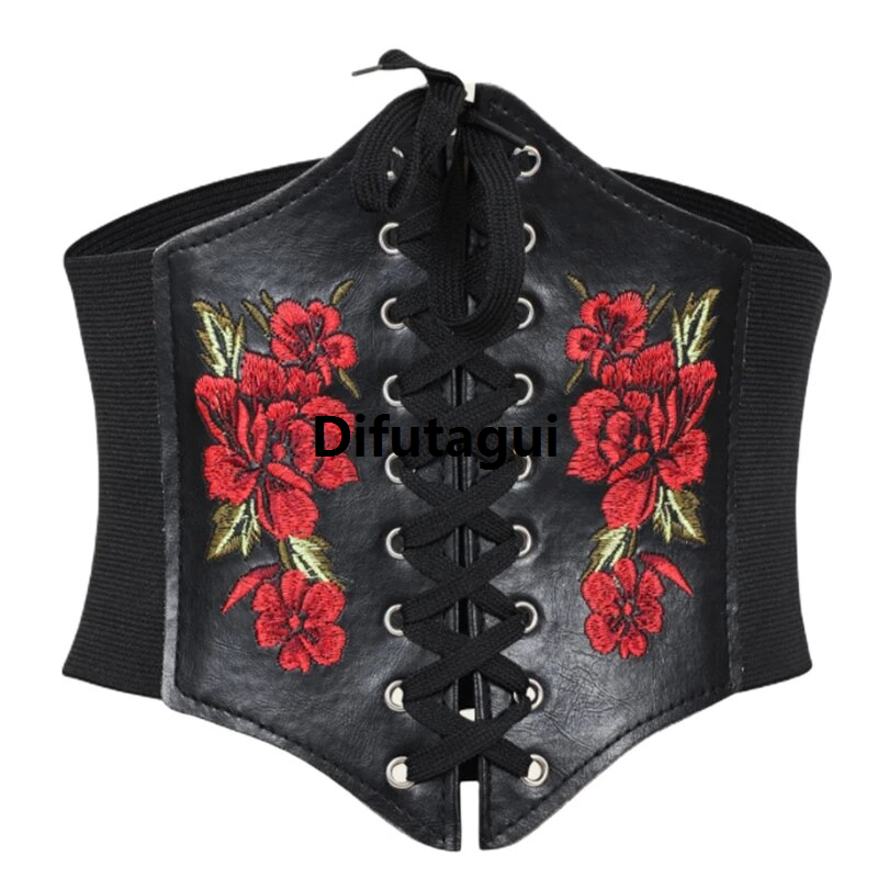Difutagui 【ZOETN-HOT TOY Store】Push Up Waist Embroidery For Women Shorts 2025 Tummy Control Black Corset Tops For Women To Wear Out