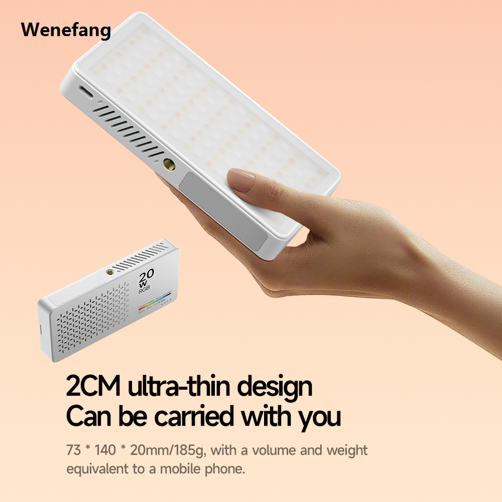 Wenefang Mini Rechargeable R9PRO full-color RGB Camera Photography Fill light Sales promotion LED Portable Mobile Phone Selfie Live Broadcast Video Light