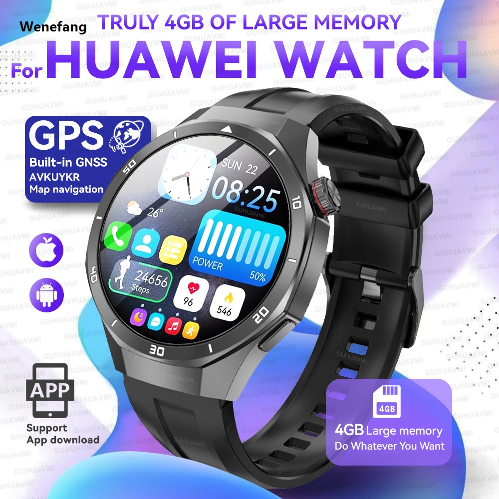 Wenefang 2025 New For HUAWEI High end 4GB Memory Smart Watch Men GPS navigation Sales promotion APP download NFC Bluetooth Call Sports Fashion Smartwatch